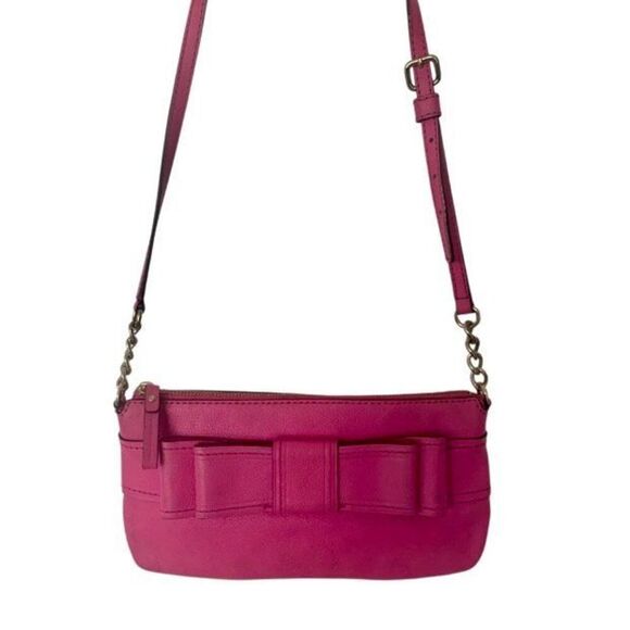 Kate Spade Celina Ave Magenta Bow Leather Crossbody - Picture 6 of 6